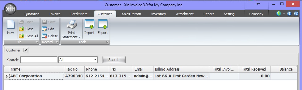 Import Customer from Excel
