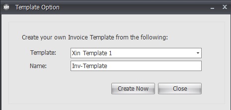 Enter a name for Invoice template