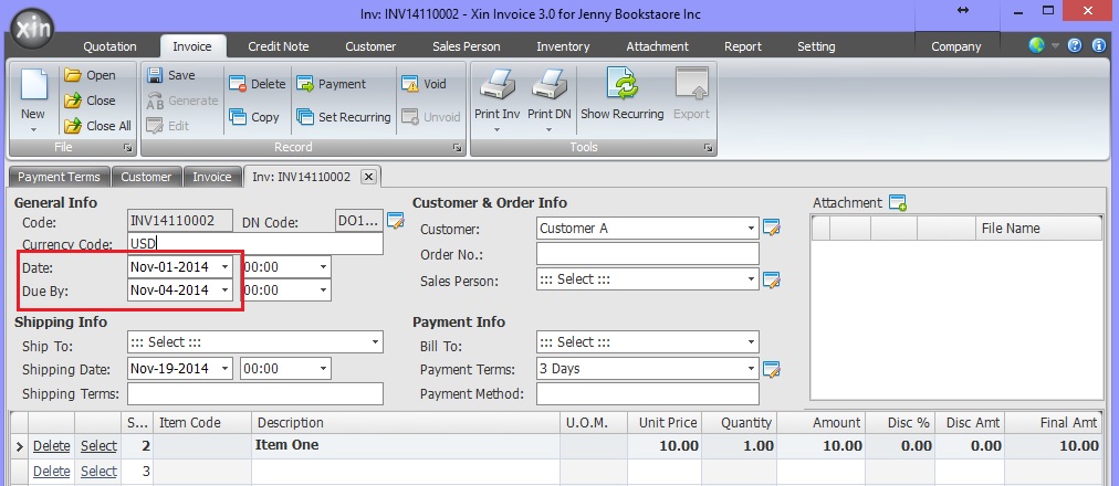 Invoice Date